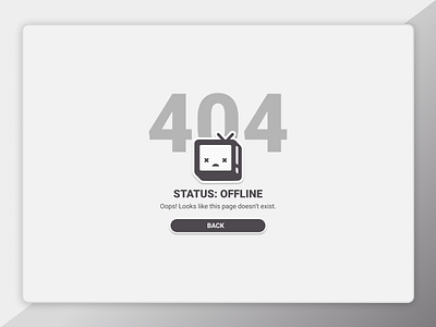 Daily UI #008 - 404 Page Design 404 dailyui design error mobile offline offlinetv otv ui web