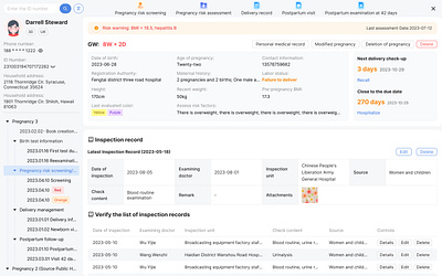 Maternity management graphic design ui ux