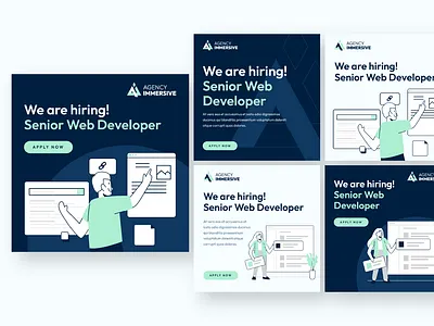 Job Ad Design adobe illustrator branding design graphic design illustration job ad job ad design logo manypixels ui ux vector