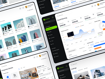 Real Estate Dashboard UI Kit agent analytics architecture chart dashboard data design house interior product design property real estate real estate agency real estate ui kit