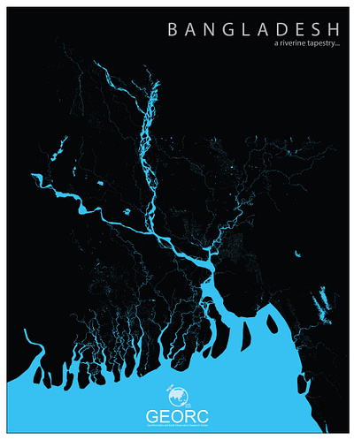 LAND OF RIVERS graphic design illustration map