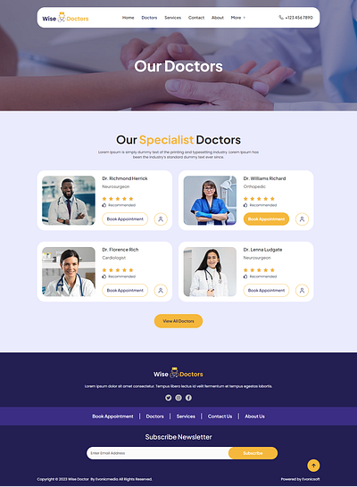 Doctor section of Healthcare & Medical Elementor Template Kit business doctor health healthcare healthcare center hospital medical medical center online doctor poly clinic