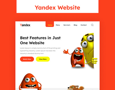 Yandex Website Redesign application design graphic design illustration landing page logo mobile app ui ux