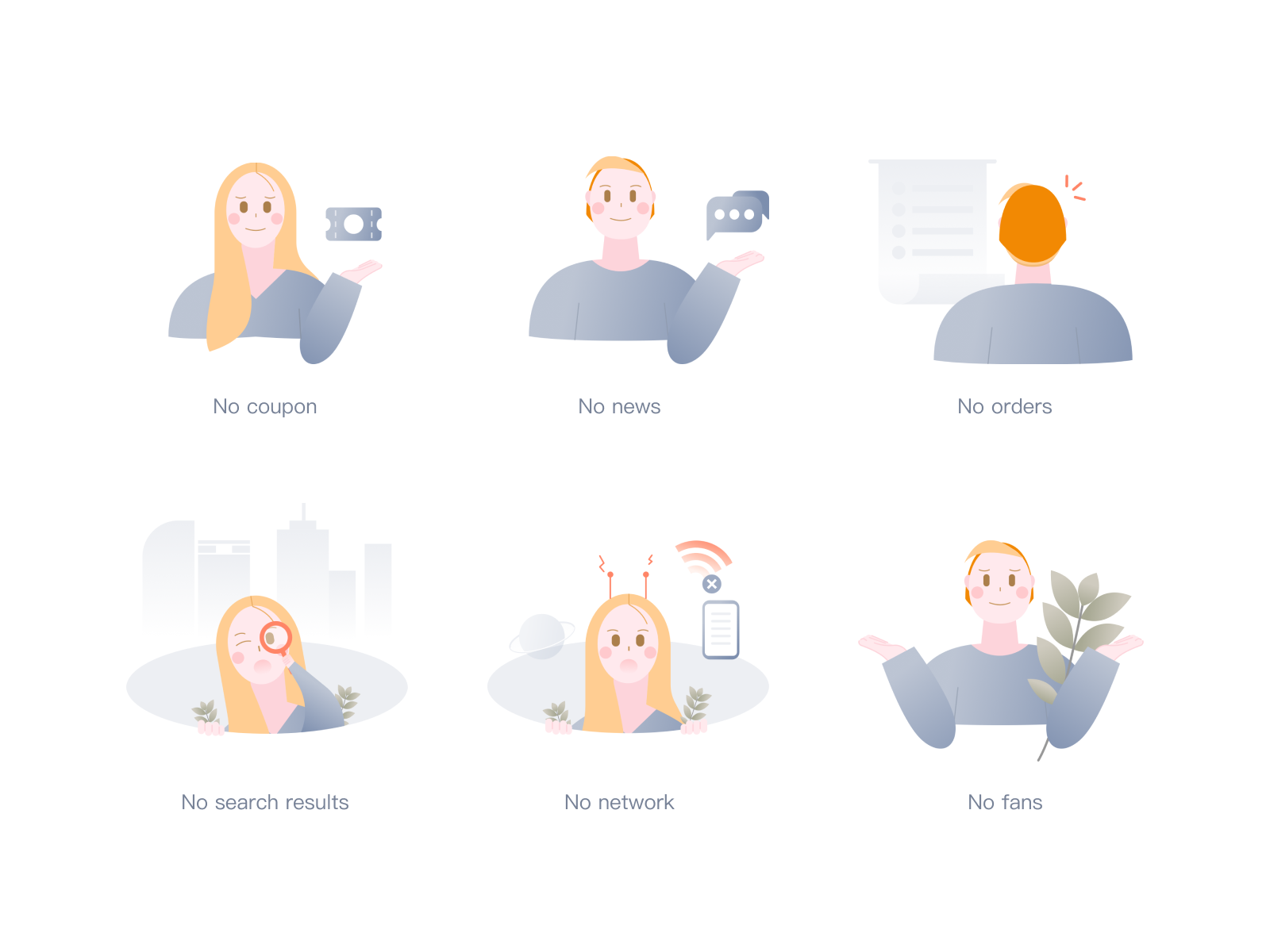Emotional Design for Empty States illustrations ui