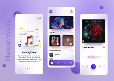 MelodyWave- "Unlock Your Groove with MelodyWave 🎶📲 cross platform compatibility curated playlists discovermusic genre diversity interface music musicapp musiccommunity musicdownloads musiclovers personalized recommendations podcast integration social sharing ui user friendly interface user interface ux visual design visualdesign
