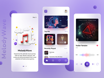 MelodyWave- "Unlock Your Groove with MelodyWave 🎶📲 cross platform compatibility curated playlists discovermusic genre diversity interface music musicapp musiccommunity musicdownloads musiclovers personalized recommendations podcast integration social sharing ui user friendly interface user interface ux visual design visualdesign
