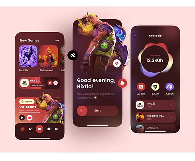 Game Dashboard Mobile Design app dashboard design game gaming illustration interface mobile store ui ux