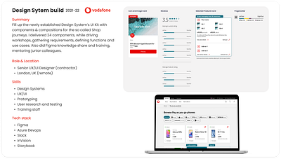 Vodafone design system mobile ui ux web