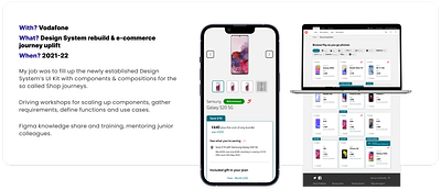 Vodafone design system mobile ui ux web