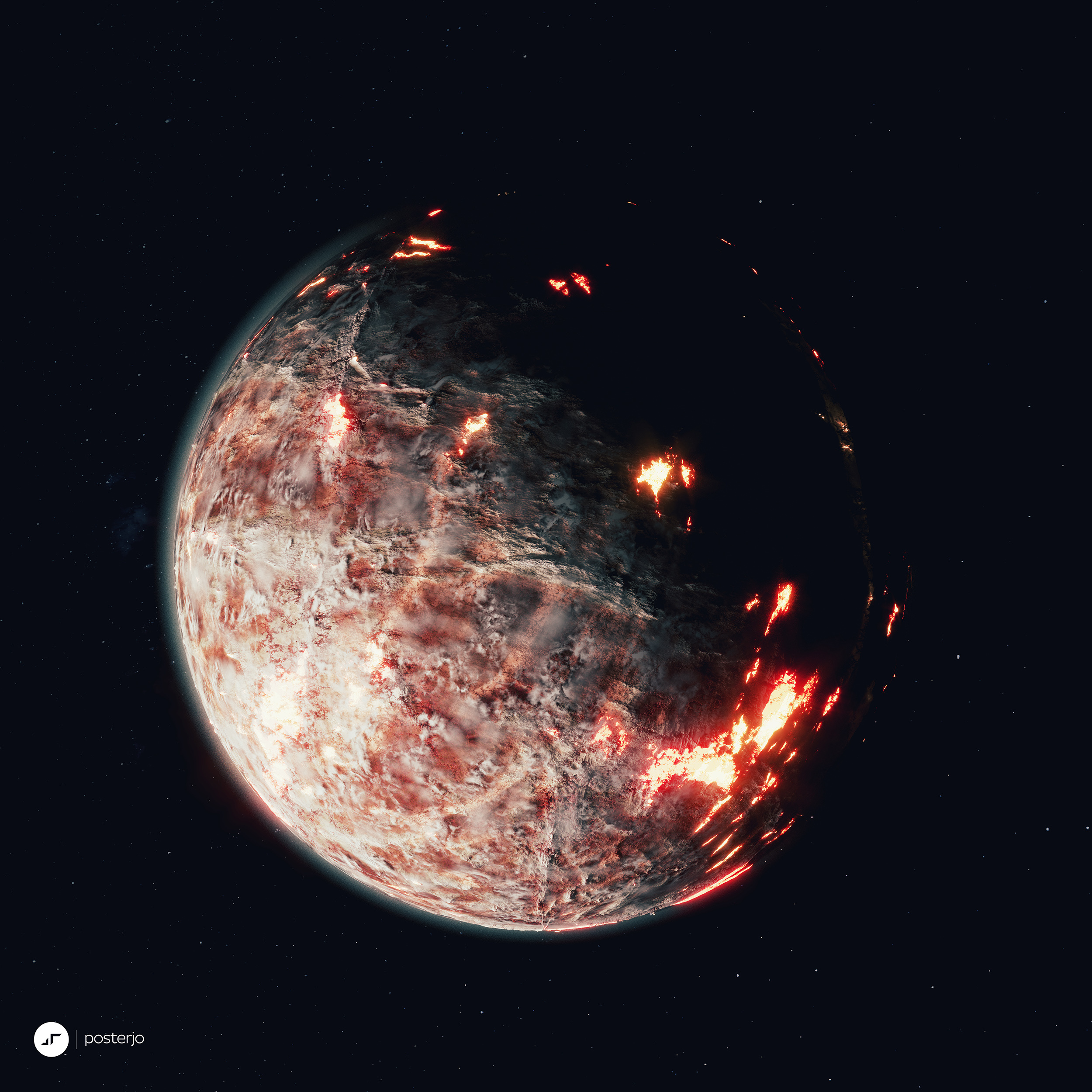 newgen posterjo #170 3d blender fully procedurial joan sterjo joansterjo octane planet posterjo procedurial render