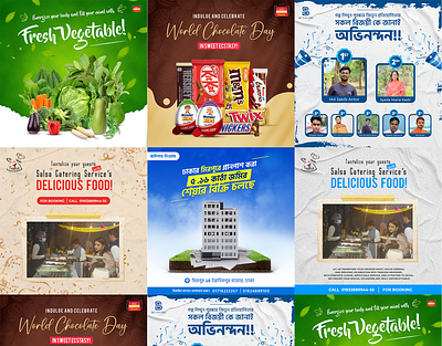 Social Media Post And Banner Animations banner animation banner design chocolate day motion graphics real estate banner social media banner social media design social media post