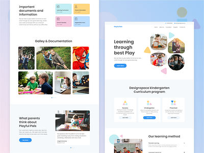 Kindergarten & Preschool Landing Page Design design illustration landing page ui ui design ui ux design web design web development website design website development