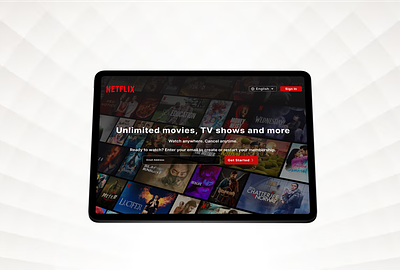 Netflix Website View UI Design