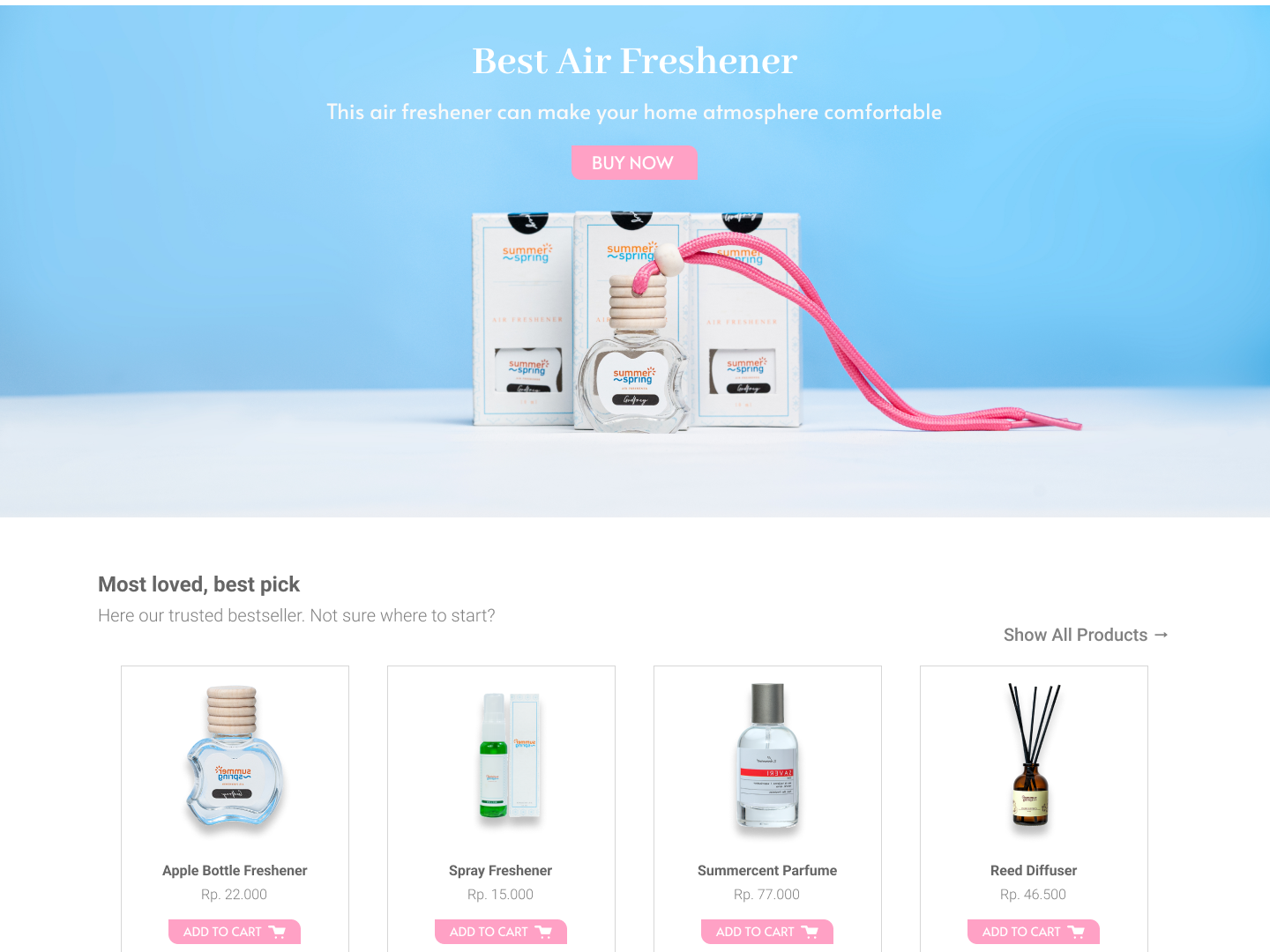 Freshener Web Design by Den's on Dribbble