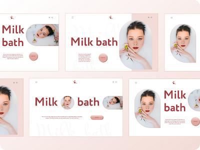 Сoncept for the photo project "Milk bath" app branding design graphic design illustration logo typography ui ux vector