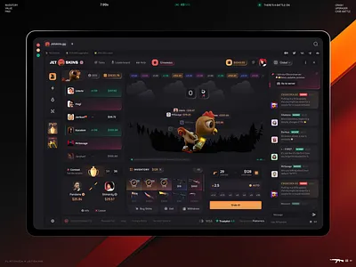 Jetskins: Crash Mode cases casino crash csgo dark dashboard esport gambling game game design gaming interface lottery platform player roulette shop skins uiux web design