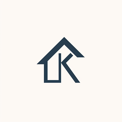 Minimal real estate house letter K logo branding graphic design letter logo logo motion graphics