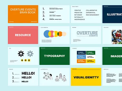Overture Events guidelines ali seyfaari book brand brand guidelines brandbook branding colors confrence designer event graphic design guideline identity logo logotype monogram typography ui yellow