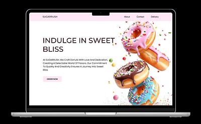 SUGARRUSH | An Online Donut Shop Website design ui