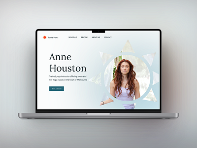 Anne-Hou yoga website homepage branding figma ui ux webdesign
