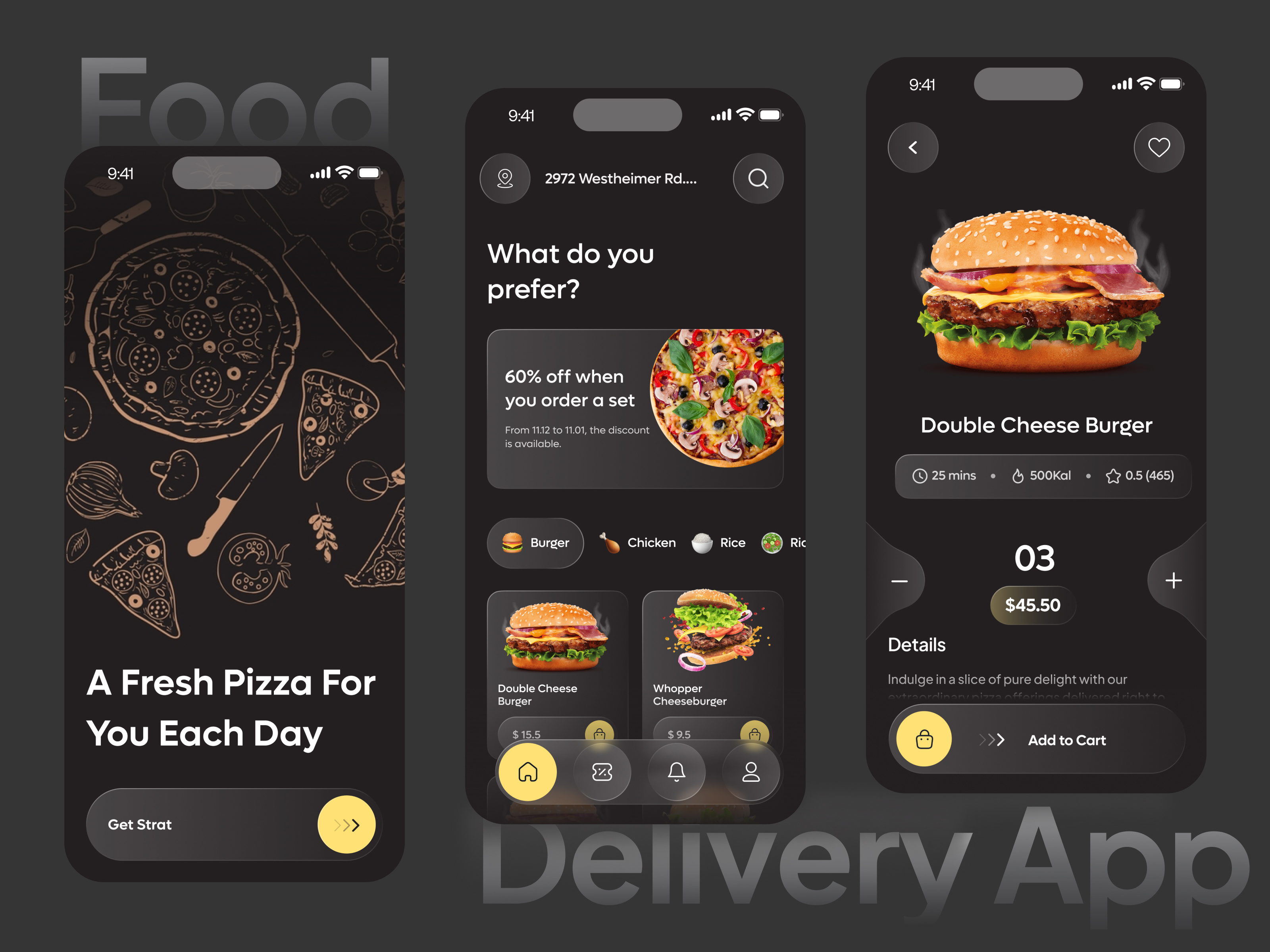 Food Delivery - Mobile App app app design food food app food delivery food delivery app food delivery application food delivery service mobile app mobile app design mobile design mobile ui ood and drink ui