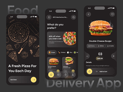 Food Delivery - Mobile App app app design food food app food delivery food delivery app food delivery application food delivery service mobile app mobile app design mobile design mobile ui ood and drink ui