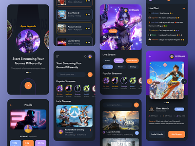 Gaming App ai apex overwatch chatbot clean ui clear dashboard cybersport app dark discord esport gaming design illustration ios mobile app mobile ux news streaming app tournament app twitch uidesign uiux