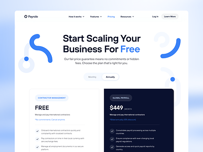 Payrole - Payroll Pricing Web UI Kit accounting business clean colorful company employee finance human resources landingpage management minimal payment payroll plan pricing purchase salary table tax website