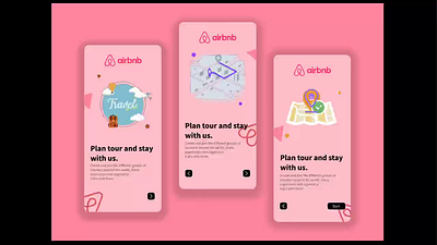 Onboarding Screen For the Airbnb app animation lottie onboarding screen ui