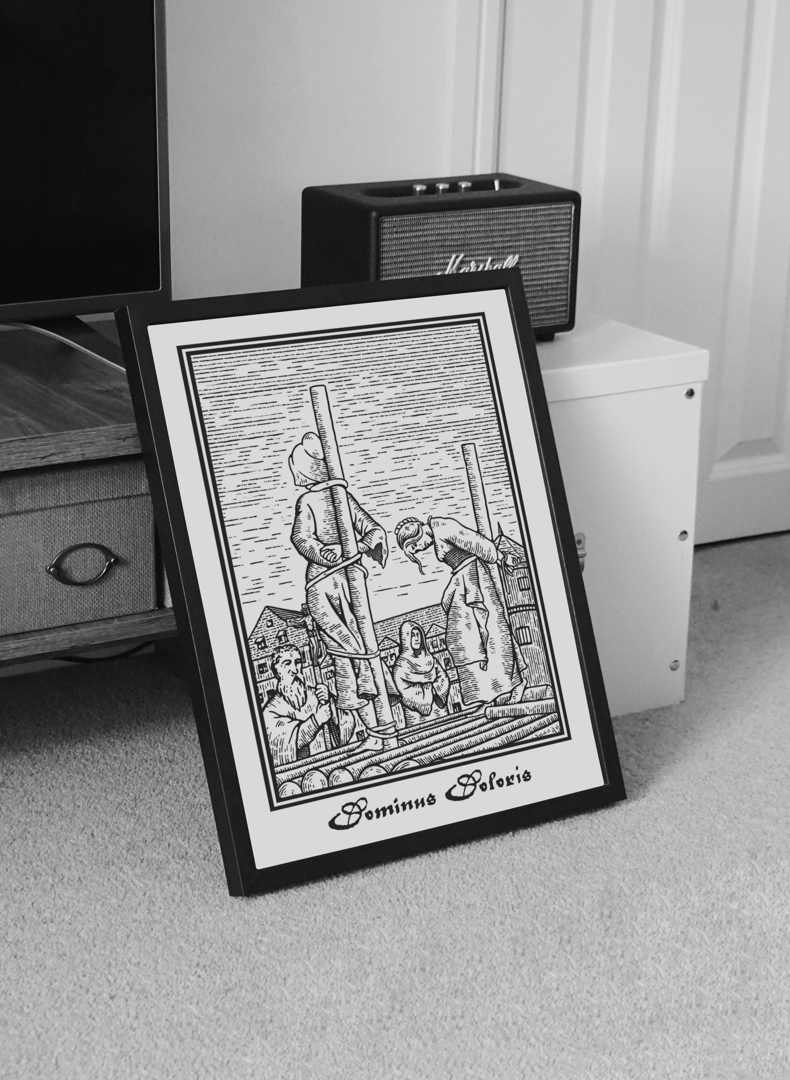 Dominus Doloris art artwork design engraving ex libris graphic design hand drawn illustration medieval poster poster design poster mockup sin sinner