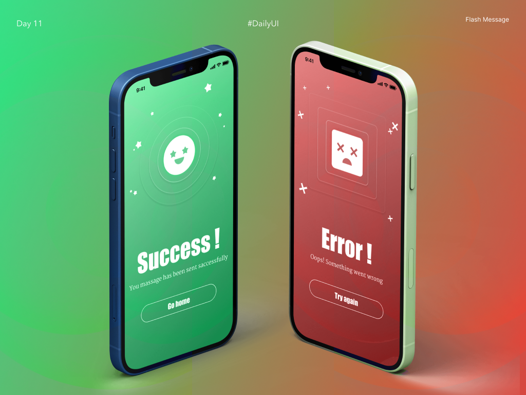#DailyUI Day 11 Flash Message branding dailyui design graphic design illustration logo motion graphics ui ux vector