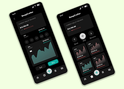 DARK UI Design for Trading app dark design dark ui design ui