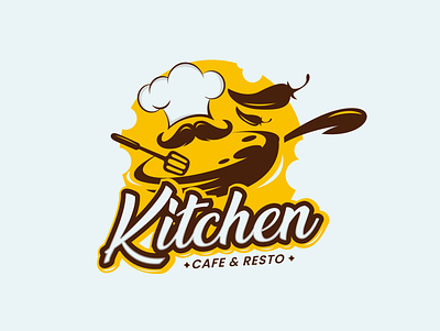 Kitchen Cafe & Resto Logo ✨ branding cooking design graphic design illustration kitchen logo vector