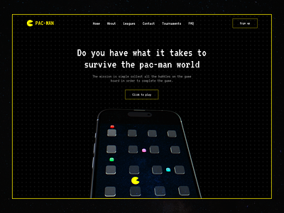 Pac-man 3d 3d design game hero page pac man