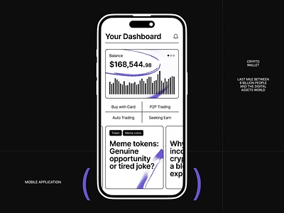 Crypto Wallet Mobile iOS App android animation app design cryptocurrency dashboard design desire agency finance fintech graphic design ios mobile ui motion motion design motion graphics ui ux wallet