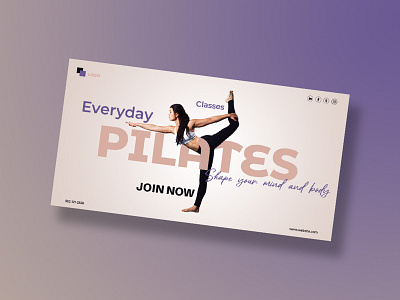 Pilates Classes Banner design banner banner design graphic design health mental health photoshop physical health pilates pilates classes shape sport workout