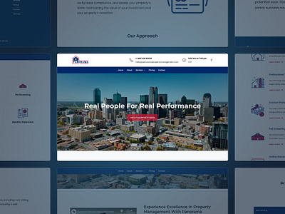 Wordpress Desktop Landing Page - Property Management blue branding design figma houses logo property property manager real easte ui ux web design website wordpress website