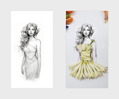 Blooming Dimensions #4 art creative fashion fashiondesign flower illustration model woman