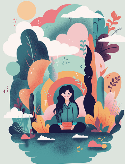 Morning Bliss graphic design illustration