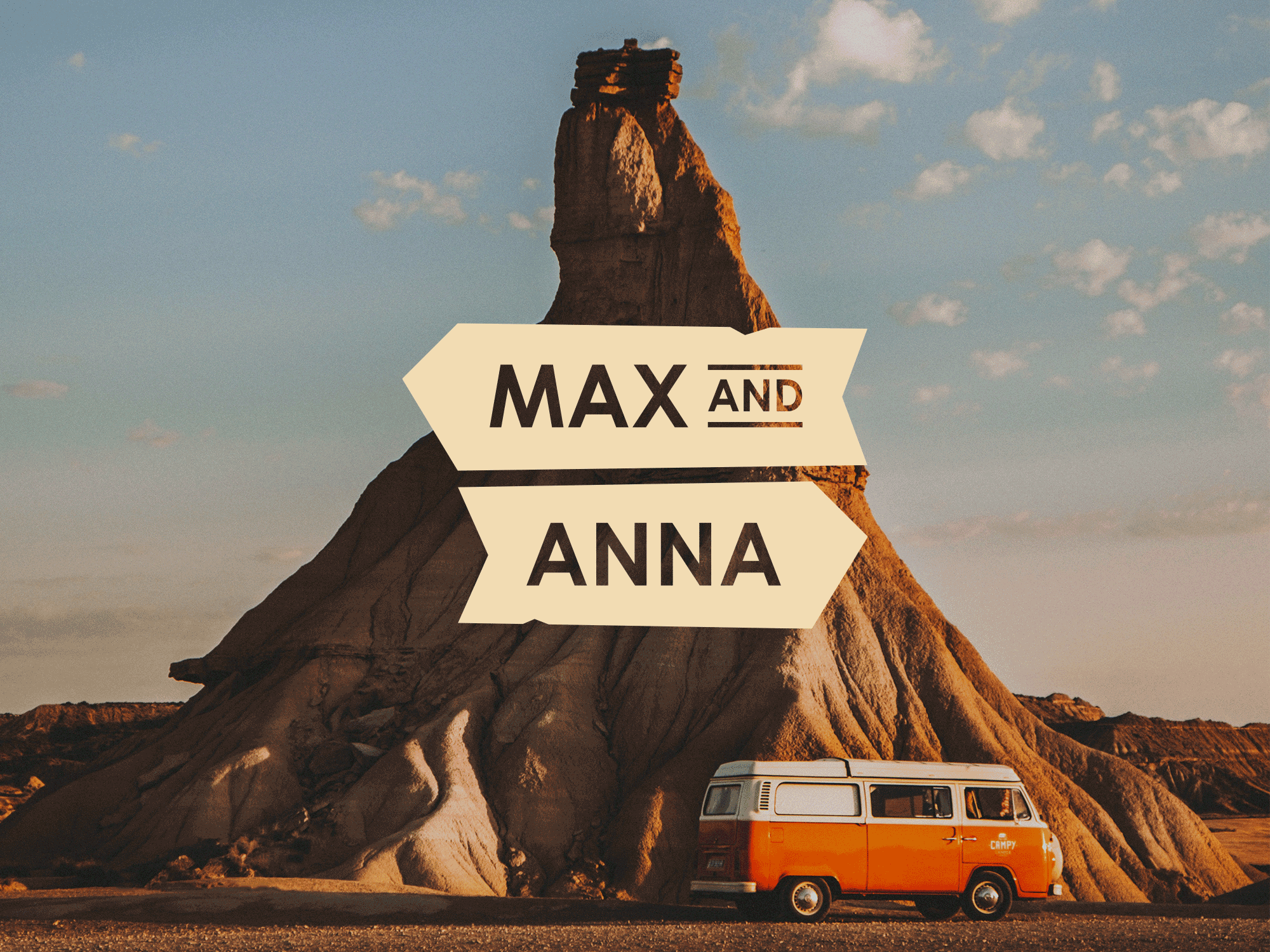 Max and Anna adventure branding clean graphic design logo logo design logomark travel typography
