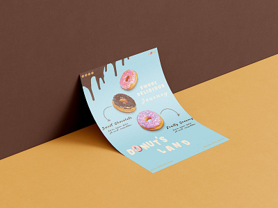 Donuts shop Flyer Design bakery bakery shop baking business chocolate donuts flyer flyer deign glazing graphic design printables sweets treats