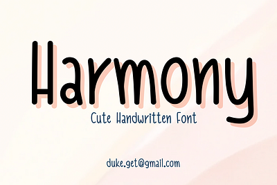 Harmony Font font fonts simple font written