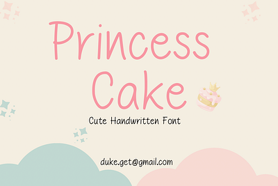 Princess Cake design font fonts sanserif written