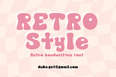Retro Style Font display font fonts groovy retro
