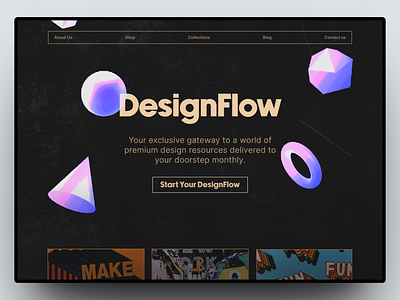 Designflow - Premium Design Subscription Website branding design graphic design illustration landing page saas subscription ui web design