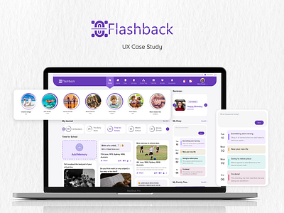 Social platform - Flashback app branding business design edtech education graphic design illustration logo ui