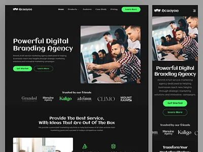 Digital Marketing Landing Page agency landing page branding clean ui digital marketing dig digital marketing landing page landing page design marketing landing page modern ui design ux design web design website design