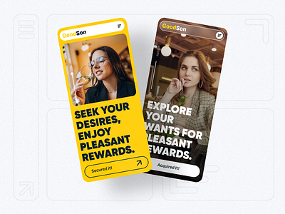 Rewards App - GoodSon app app design bold text design homepage app luxury modern app playstore restaurant rewards ui ux