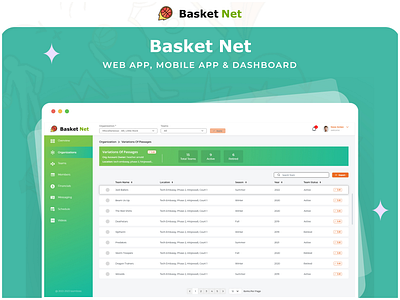 Sports - Basket Net app branding business design edtech education graphic design illustration logo ui