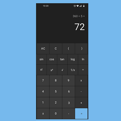 #DailyUI 004 : Calculator challenge design ui